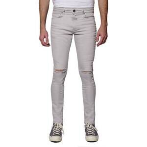 NEW MONFRERE greyson disteressed skinny jeans in distressed light grey
